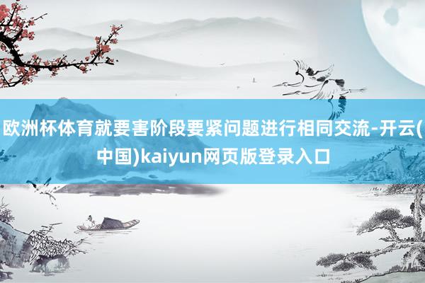 欧洲杯体育就要害阶段要紧问题进行相同交流-开云(中国)kaiyun网页版登录入口