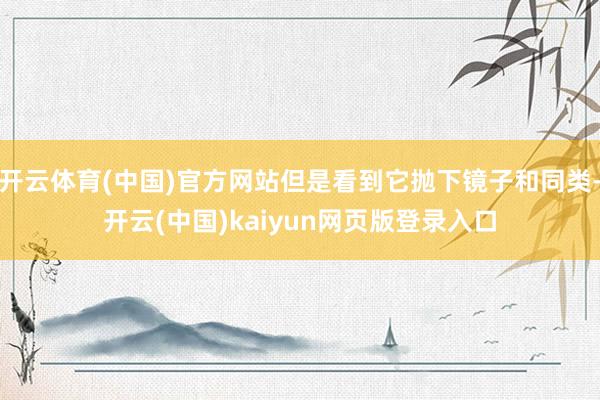 开云体育(中国)官方网站但是看到它抛下镜子和同类-开云(中国)kaiyun网页版登录入口