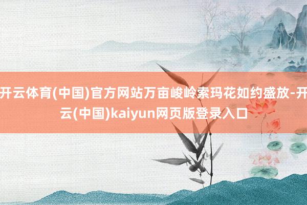 开云体育(中国)官方网站万亩峻岭索玛花如约盛放-开云(中国)kaiyun网页版登录入口