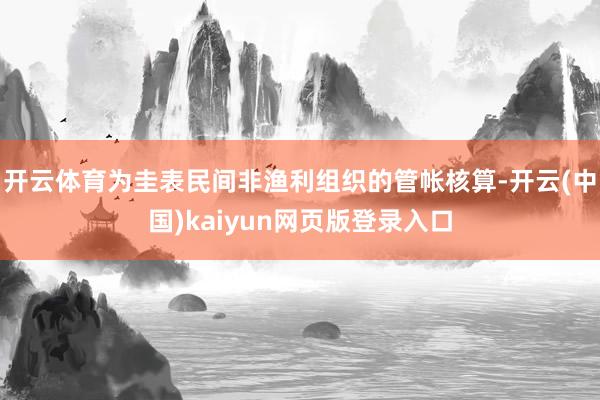 开云体育为圭表民间非渔利组织的管帐核算-开云(中国)kaiyun网页版登录入口