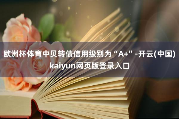 欧洲杯体育中贝转债信用级别为“A+”-开云(中国)kaiyun网页版登录入口